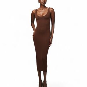 NWT Naked Wardrobe Chocolate Hourglass Sculpt Dress